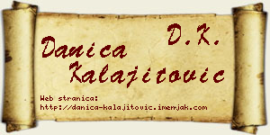Danica Kalajitović vizit kartica